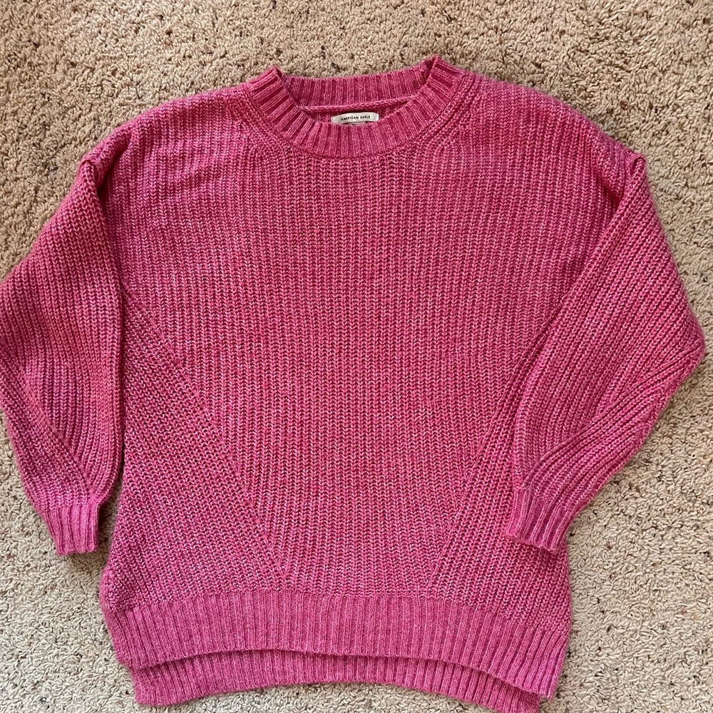 American Eagle Pink Crew Neck Sweater